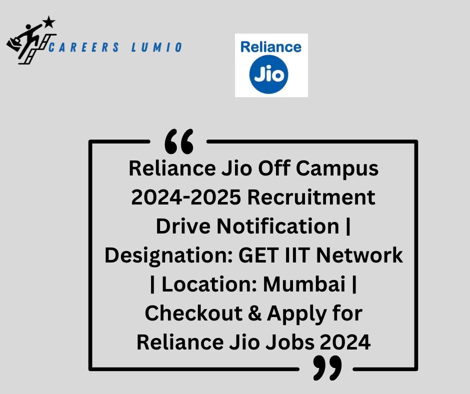 Reliance Jio Off Campus